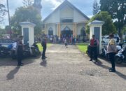 Gelar Patroli rutin pada sejumlah Gereja, Sat Samapta Polres Kepulauan Tanimbar Antisipasi gangguan Kamtibmas