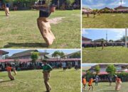 Sorak Sorai Iringi Lomba Balap Karung Estafet Di Lapas Banjarmasin