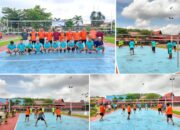 Blok ALFA Menang Perdana Dalam Laga Pembuka Bola Voli Lapas Banjarmasin