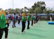 Lapas Narkotika Karang Intan Wujudkan Kebersamaan Petugas Dan Warga Binaan Lewat Senam