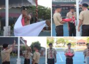 Prosesi Penurunan Bendera Berlangsung Khidmat Di Lapas Banjarmasin