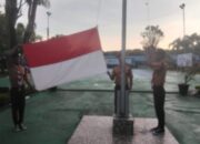 Pramuka Binaan Lapas Karang Intan Bertugas Sebagai Pengibar Bendera Merah Putih