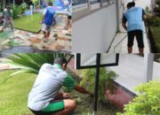 Tamping Lapas Kelas IIA Banjarmasin Rawat Selasar dan Taman Demi Kenyamanan Bersama