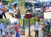 Jajaran Lapas Kelas IIA Banjarmasin Laksanakan Kegiatan Sosial Berbagi Di Jalan Kota