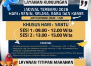 Mulai 2026, Lapas Narkotika Karang Intan Sesuaikan Jadwal Kunjungan Warga Binaan