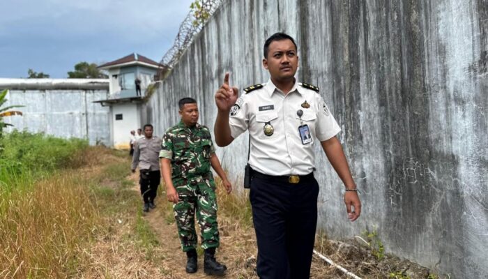 Gandeng Koramil dan Polsek, Lapas Narkotika Karang Intan Lakukan Mitigasi Risiko di Area Branggang