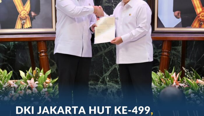 HUT DKI ke-499, Wamen Ossy Serahkan 499 Sertipikat Aset Pemprov Senilai Rp22,25 Triliun