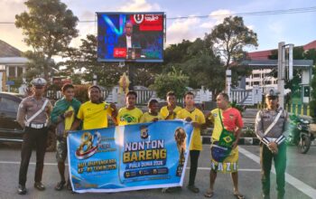 Satlantas Polres Tanimbar Siaga, Nobar Piala Dunia 2026 Berlangsung Lancar