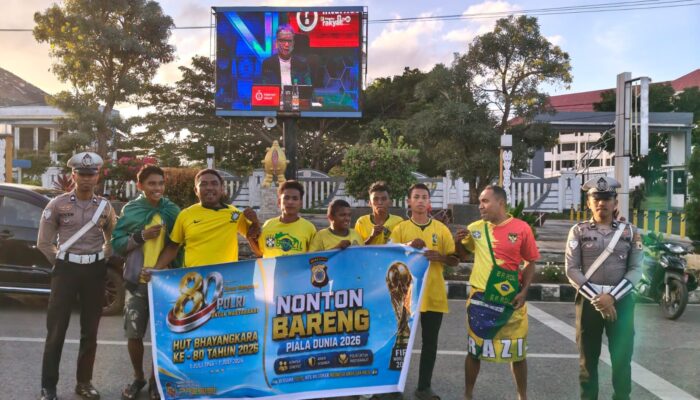Satlantas Polres Tanimbar Siaga, Nobar Piala Dunia 2026 Berlangsung Lancar