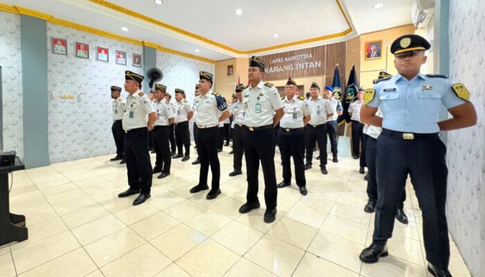 Lapas Narkotika Karang Intan Perkuat Budaya Kerja Berintegritas melalui Apel Bersama Kemenko Kumham Imipas