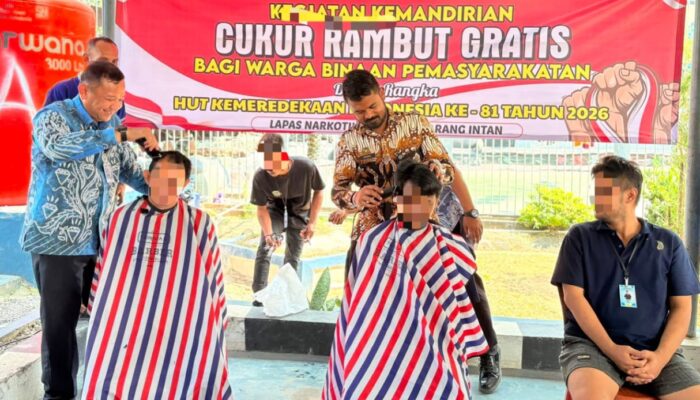 Lapas Narkotika Karang Intan Gelar Cukur Rambut Gratis, Asah Keterampilan Warga Binaan