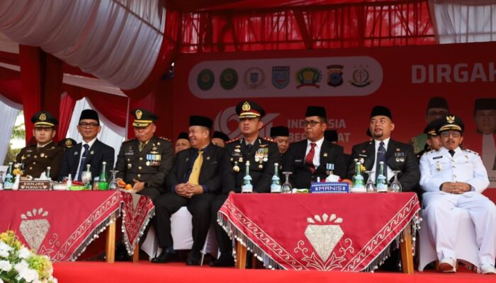 HUT ke-81 RI, Lapas Narkotika Karang Intan Maknai Penurunan Bendera dengan Semangat Pengabdian